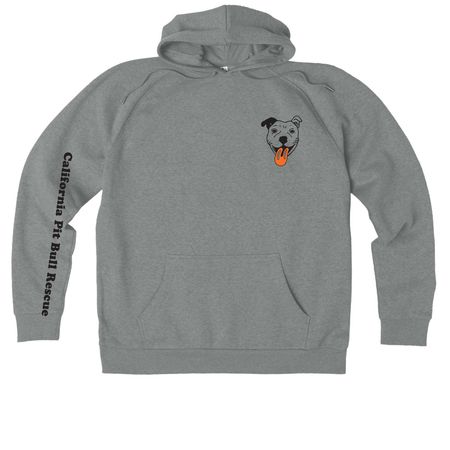 CA Pit Bull - Sunset 2, a Aluminum Grey Heather Allmade Organic CVC Pullover Hoodie