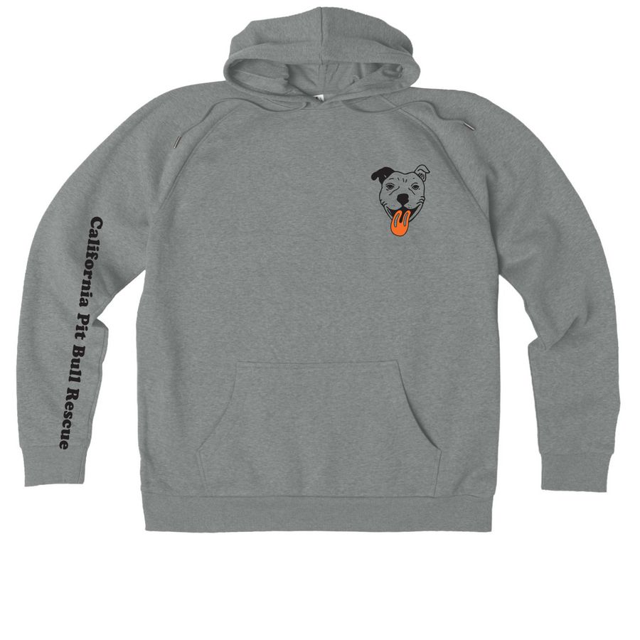 CA Pit Bull - Sunset 2, a Aluminum Grey Heather Allmade Organic CVC Pullover Hoodie