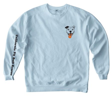 CA Pit Bull - Sunset 2, a Chambray Comfort Colors Crewneck Sweatshirt
