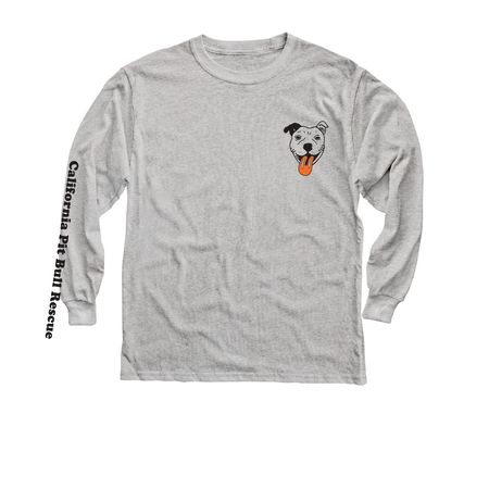 CA Pit Bull - Sunset 2, a Sport Grey Youth Long Sleeve Tee