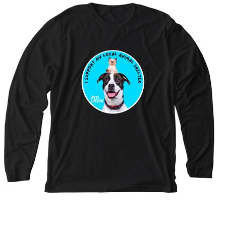 Pets Lifeline Supporter, a Solid Black Blend Premium Long Sleeve Tee