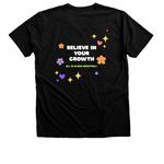 Believe in Your Growth Tee, a Black Heather Premium Unisex Tee (back-view)
