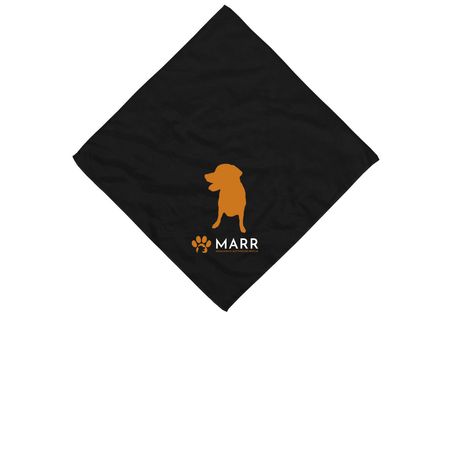 Rottie and Logo - Bandana, a Black Cotton Bandana
