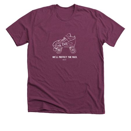 Protect the Pack, a Heather Maroon Premium Unisex Tee