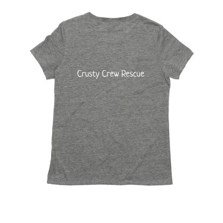 Rescue Mom of a senior dog Women's T-shirt&nbsp;, a Aluminum Grey Allmade Eco Triblend Women?s Tee (back-view)