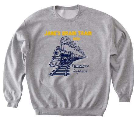 Jane's Brain Train, a Sport Grey Softstyle Crewneck Sweatshirt
