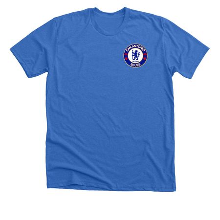 San Antonio Blues badge, a Heather True Royal Premium Unisex Tee