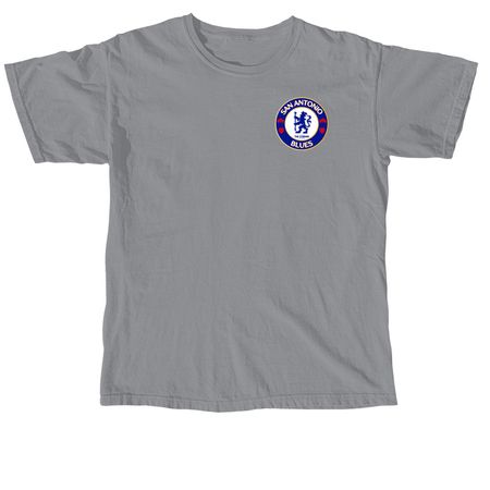 San Antonio Blues badge, a Granite Comfort Colors Unisex Tee