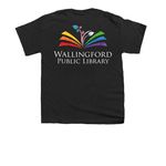 Libraries Are For Everyone, a Black Youth Unisex Tee (back-view)