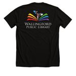 Libraries Are For Everyone, a Solid Black Blend Premium Unisex Tee (back-view)