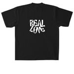 Real Love, a Black Heavyweight Garment Dye Tee (back-view)