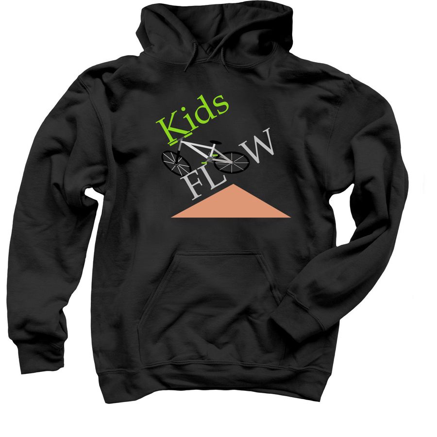 Kids Flow Merch, a Black Pullover Hoodie