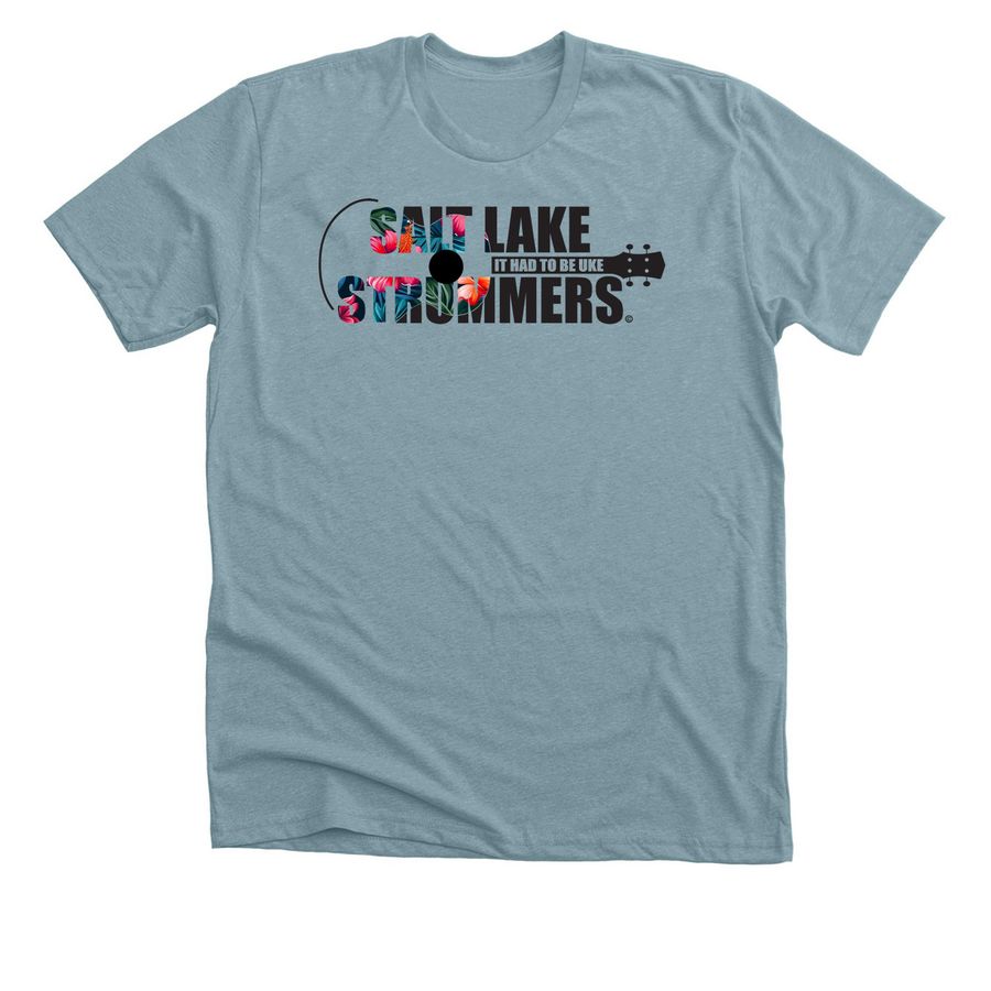 Island Vibe Strummers T, a Heather Blue Lagoon Premium Unisex Tee