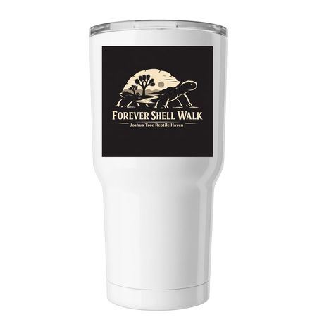 Forever Shell Walk, a White Insulated Tumbler