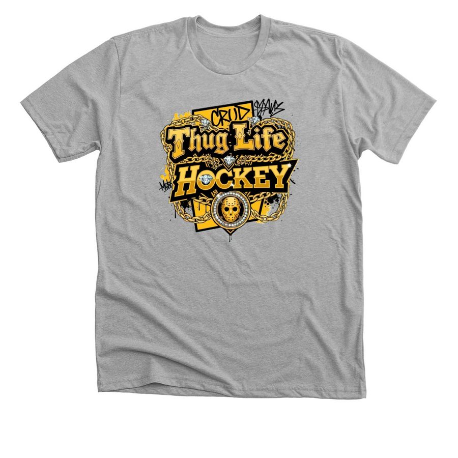 ThugLife Hockey Gangsta - CRUD, a Athletic Heather Premium Unisex Tee