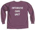 ICU Social Council, a Berry Comfort Colors Long Sleeve Tee (back-view)