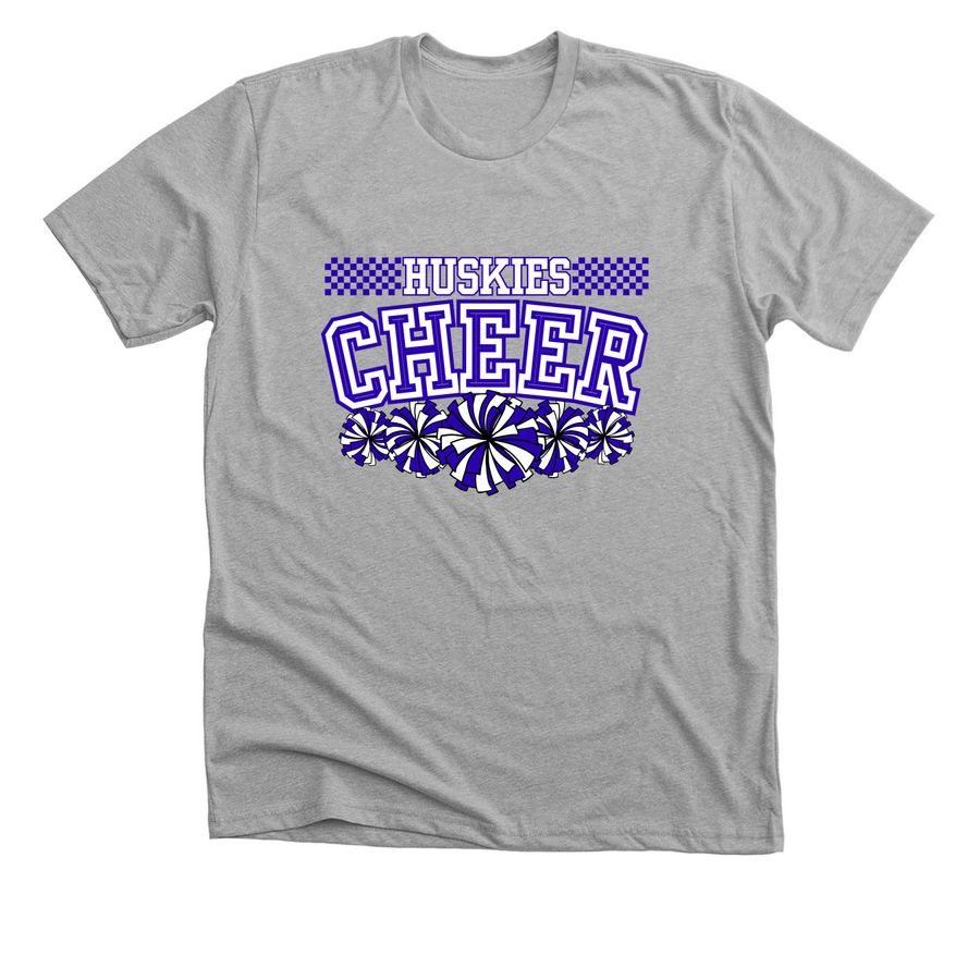 EPJ Huskies - Cheer Checkerboard&nbsp;, a Athletic Heather Premium Unisex Tee