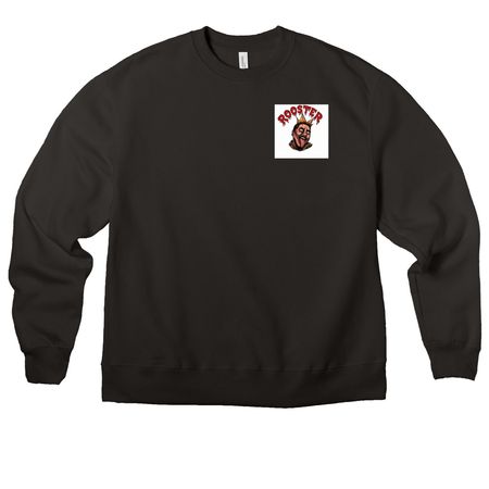 ROOSTER MERCH, a Black Premium Heavyweight Crewneck Sweatshirt