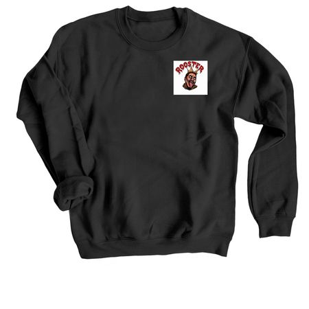 ROOSTER MERCH, a Black Crewneck Sweatshirt