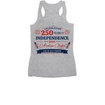 4th of July, a Athletic Heather Women's Racerback (back-view)