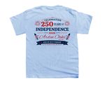 4th of July, a Light Blue Youth Unisex Tee (back-view)