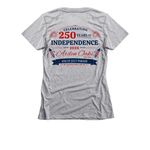 4th of July, a Dark Heather Grey Women's Slim Fit Tee (back-view)
