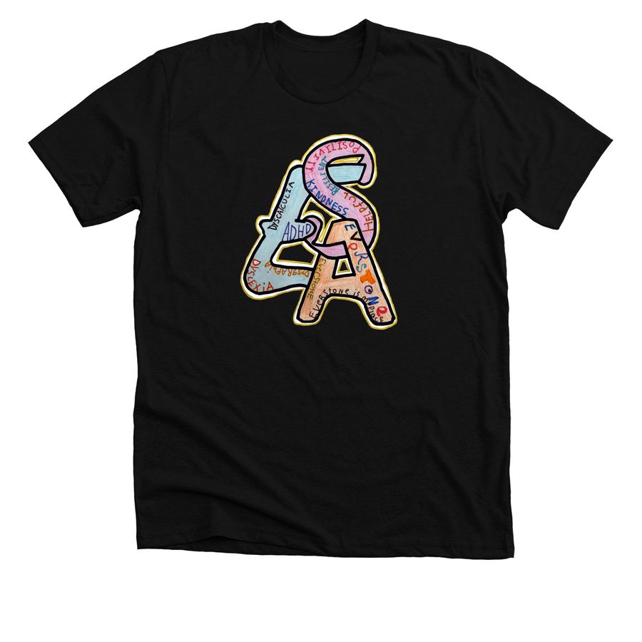 The Amelia, a Solid Black Blend Premium Unisex Tee