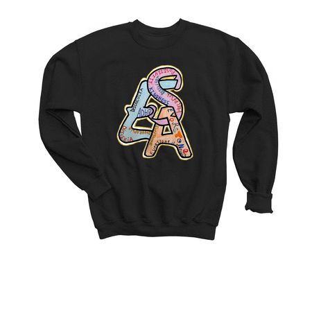 The Amelia, a Black Youth Crewneck Sweatshirt