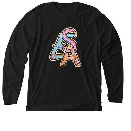 The Amelia, a Solid Black Blend Premium Long Sleeve Tee