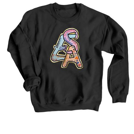 The Amelia, a Black Crewneck Sweatshirt