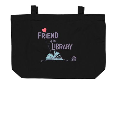 2025 Membership Month - totes, a Black Large Organic Cotton Tote Bag