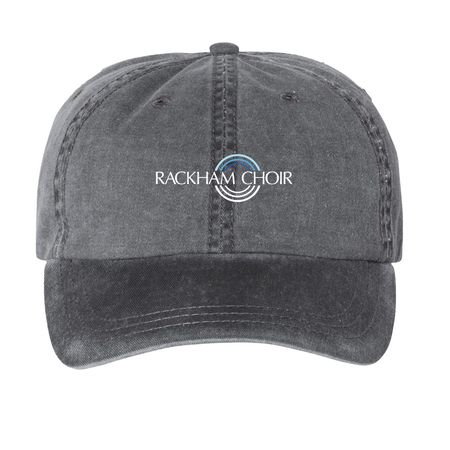 Rackham Choir Hat, a Black Printed Pigment Dye Baseball Cap