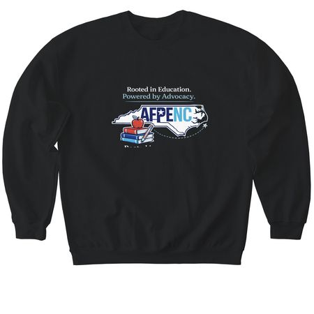 AFPENC Powered by Advocacy, a Black Softstyle Crewneck Sweatshirt