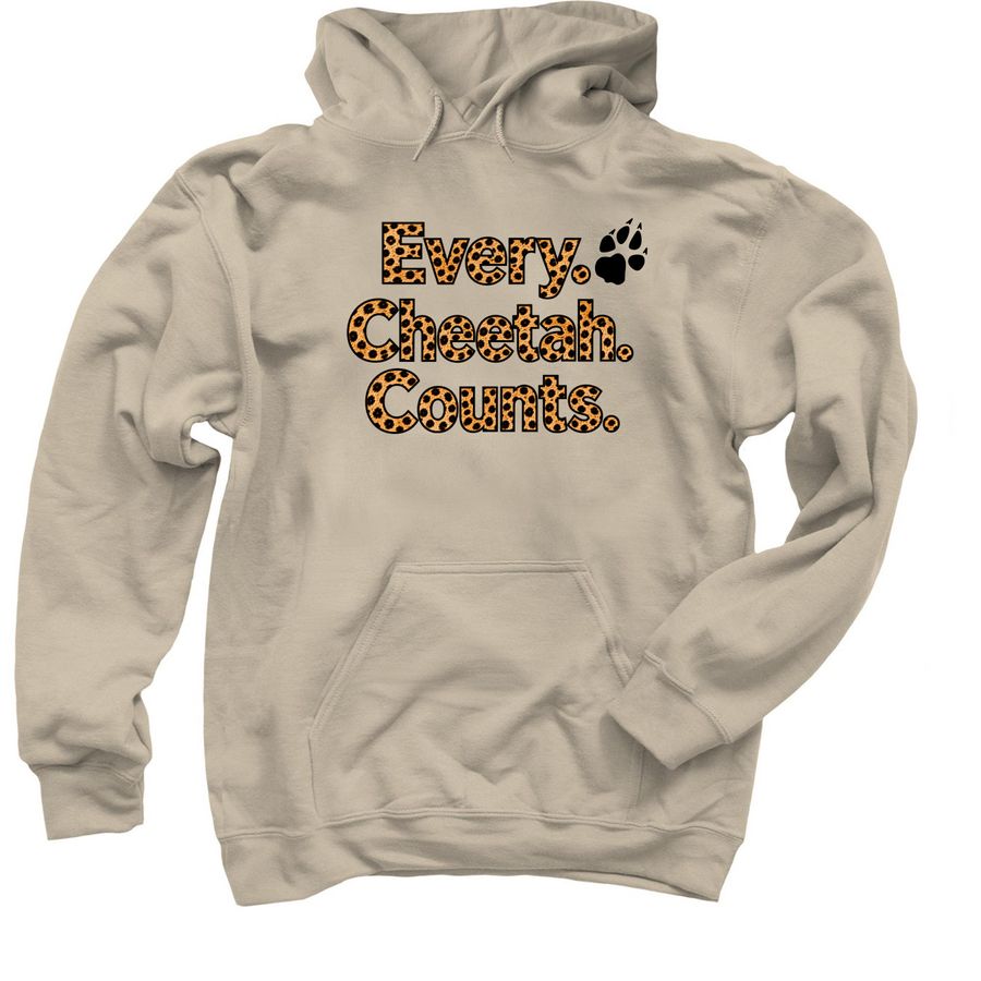 Every Cheetah Counts COT-USA&nbsp;, a Sand Pullover Hoodie