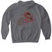 Cotton Sweatshirts, a Charcoal Gildan Softstyle Pullover Hoodie (back-view)