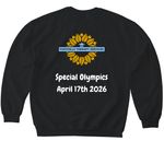 Special Olympics, a Black Softstyle Crewneck Sweatshirt (back-view)