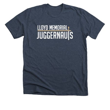 LLOYD-BLUE, a Heather Midnight Navy Premium Unisex Tee