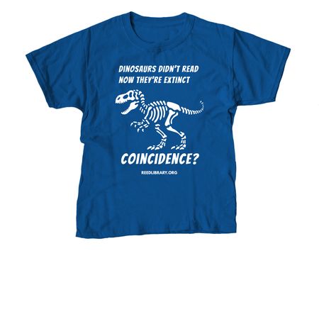 Read to Survive, a Royal Blue Youth Unisex Tee
