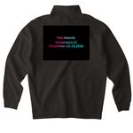 Elevate & Evolve w/Squacky, a Black Midweight Quarter Zip Pullover (back-view)