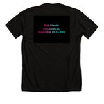 Elevate & Evolve w/Squacky, a Solid Black Blend Premium Unisex Tee (back-view)