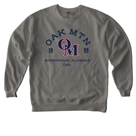 Oak Mountain 1999 Sweatshirt, a Grey Comfort Colors Crewneck Sweatshirt