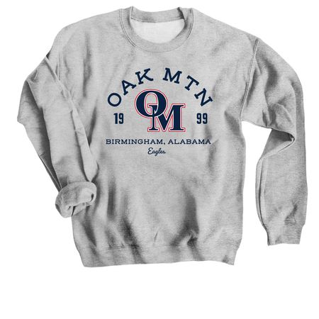 Oak Mountain 1999 Sweatshirt, a Sport Grey Crewneck Sweatshirt