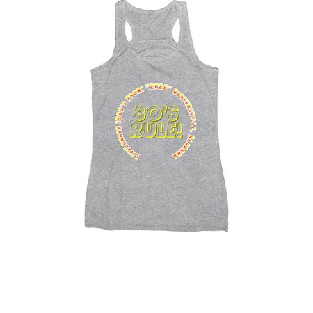 2026 LiveLonger 1980's Prom "80's RULE!", a Athletic Heather Women's Racerback