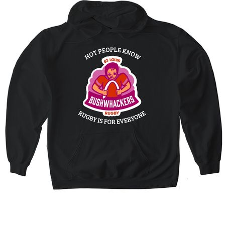 hot people know ?????, a Black Gildan Softstyle Pullover Hoodie