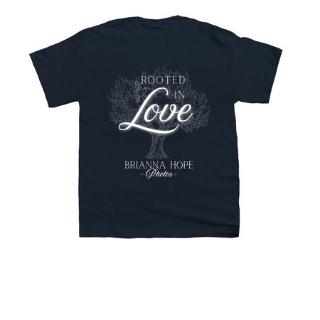 Rooted in Love&nbsp;, a Navy Youth Unisex Tee