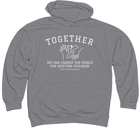 Together We Can, a Gunmetal Heather Midweight Pullover Hoodie