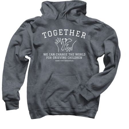 Together We Can, a Dark Heather Pullover Hoodie