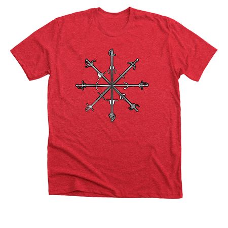 Stabflake Shirt, a Heather Red Premium Unisex Tee