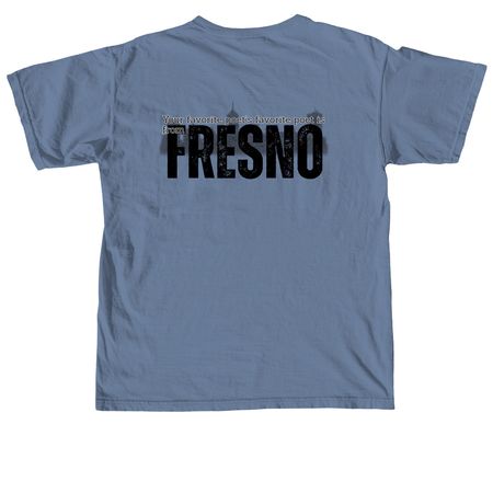 Fresno Poets Tee, a Blue Jean Comfort Colors Unisex Tee