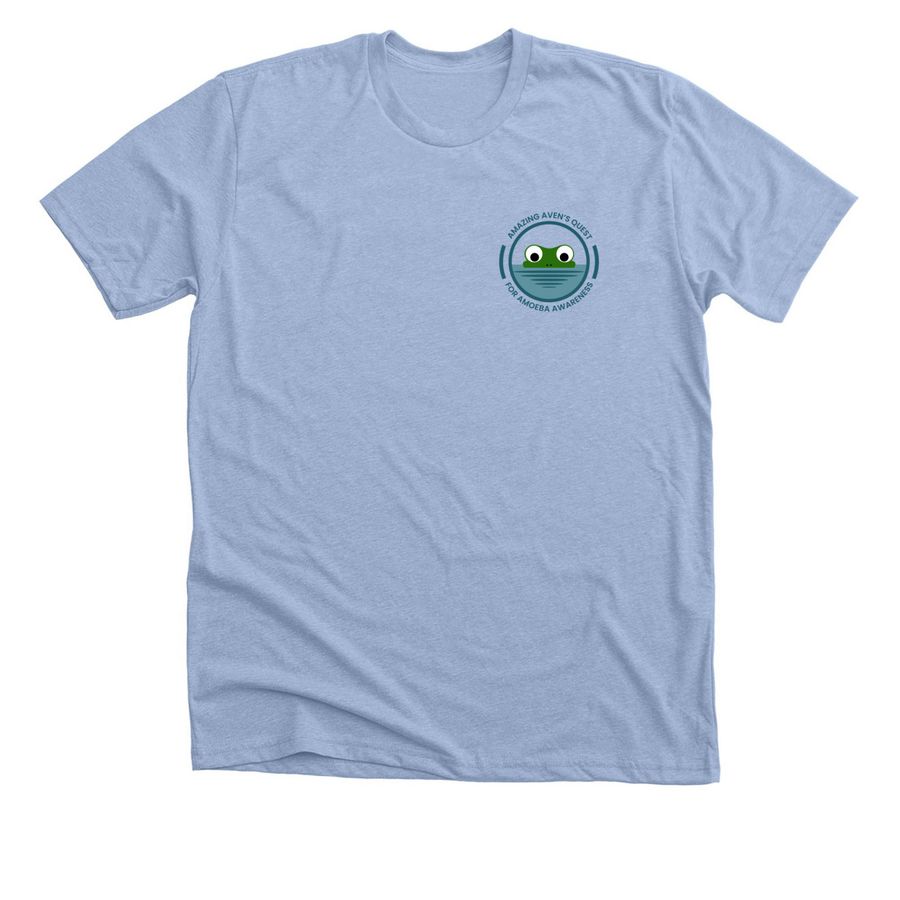 Amazing Aven's Quest for Amobea Awareness, a Heather Baby Blue Premium Unisex Tee